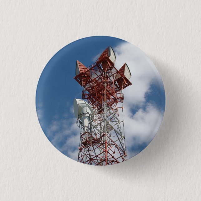 Microwave Telecommunications Tower Button (Front)