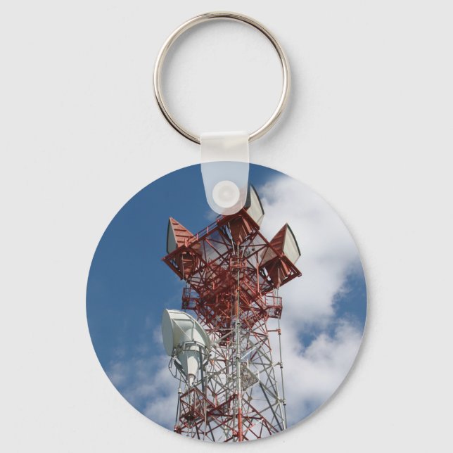 Microwave Telecommunications Tower Keychain (Front)