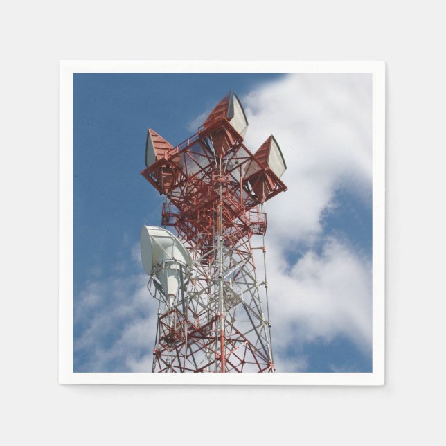 Microwave Telecommunications Tower Napkins (Front)