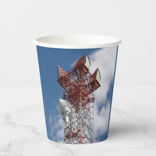 Microwave Telecommunications Tower Paper Cups