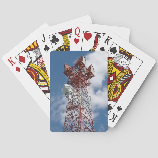 Microwave Telecommunications Tower Poker Cards (Back)