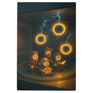 Microwave Time Travelers Metal Print