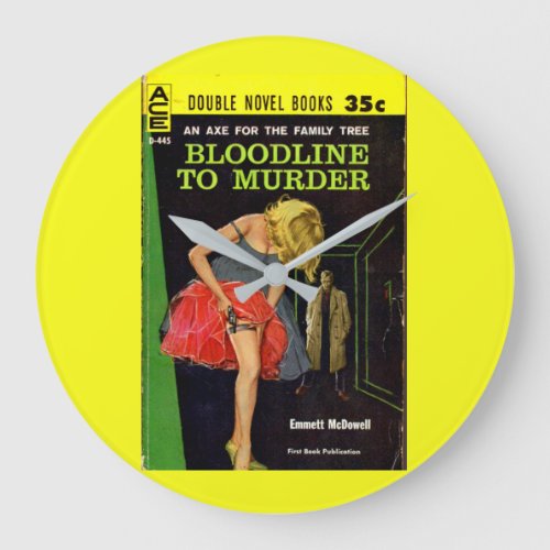 mid_1950s Bloodline to Murder pulp cover Large Clock