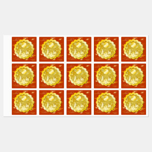 Mid Autumn Festival Gold Mooncake Moon Rabbit Kids' Labels