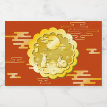 Mid Autumn Festival Gold Mooncake Moon Rabbit