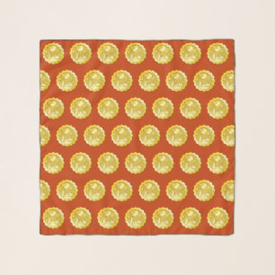 Mid Autumn Festival Gold Mooncake Moon Rabbit Scarf