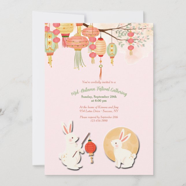 Mid Autumn Festival Invitations (Front)
