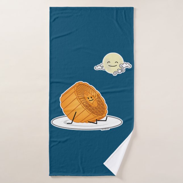 Mid Autumn Festival Moon cake lunar mooncakes past Bath Towel (Bath Towel)