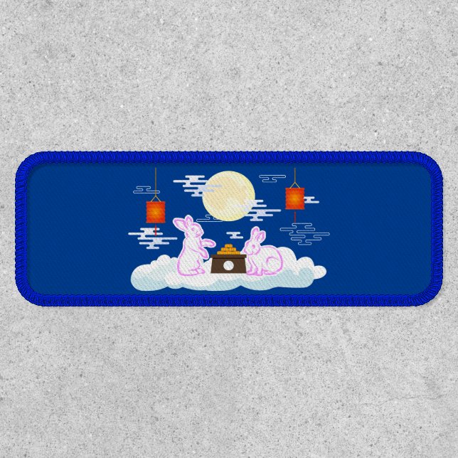 Mid Autumn Festival Moon Rabbit Mooncake Clouds Patch (Front)