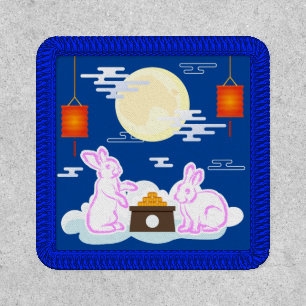 Mid Autumn Festival Moon Rabbit Mooncake Clouds Patch