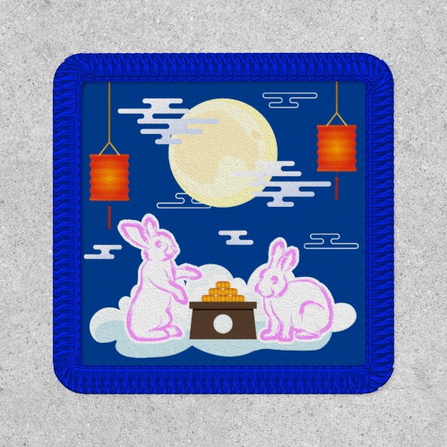 Mid Autumn Festival Moon Rabbit Mooncake Clouds Patch (Front)