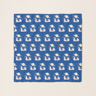 Mid Autumn Festival Moon Rabbit Mooncake Clouds Scarf