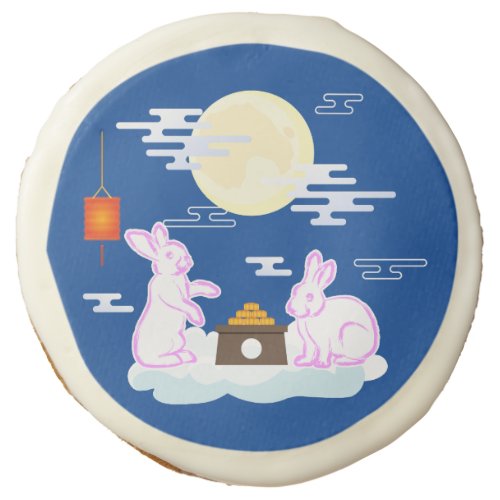 Mid Autumn Festival Moon Rabbit Mooncake Clouds Sugar Cookie