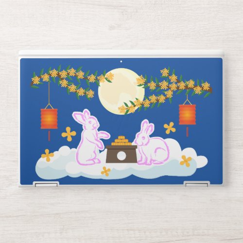 Mid Autumn Festival Moon Rabbit Mooncake Osmanthus HP Laptop Skin