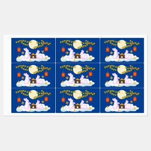 Mid Autumn Festival Moon Rabbit Mooncake Osmanthus Kids' Labels