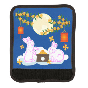 Mid Autumn Festival Moon Rabbit Mooncake Osmanthus Luggage Handle Wrap