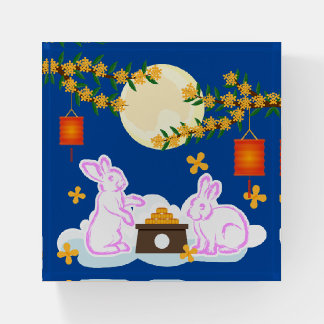 Mid Autumn Festival Moon Rabbit Mooncake Osmanthus Paperweight