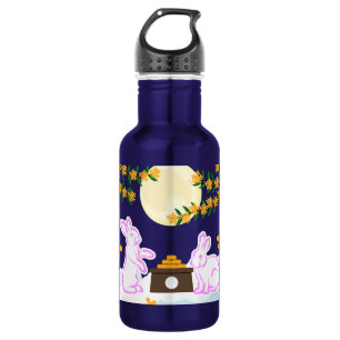 Mid Autumn Festival Moon Rabbit Mooncake Osmanthus Stainless Steel Water Bottle