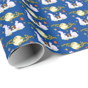 Mid Autumn Festival Moon Rabbit Mooncake Osmanthus Wrapping Paper