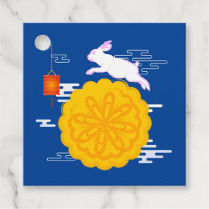 Mid Autumn Festival Mooncake Jumping Moon Rabbit Favor Tags
