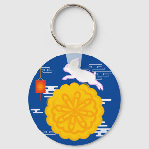 Mid Autumn Festival Mooncake Jumping Moon Rabbit Keychain