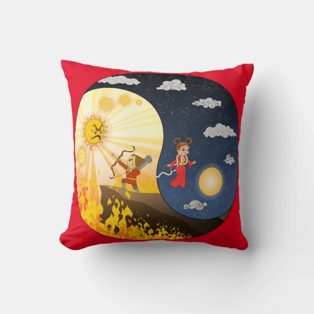 Mid Autumn festival Throw Pillow (Front)