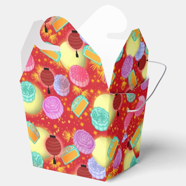 Mid Autumn Moon Festival- Red Favor Boxes (Opened)