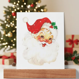 Mid Century 1950s Vintage Santa Claus Picture Ledge