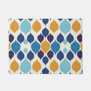 Mid Century 1960s Geometric Colorful Doormat