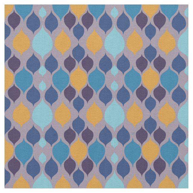 Mid Century 1960s Geometric Pastel Fabric (Close Up)