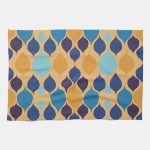 Mid Century 1960s Geometric Yellow Kitchen Towel