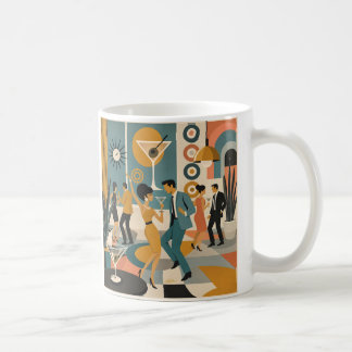 Mid Century 60s Hip Martini Cocktail Dance Party Coffee Mug