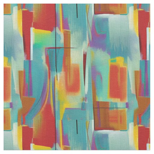 Mid Century Abstract Fabric Zazzle