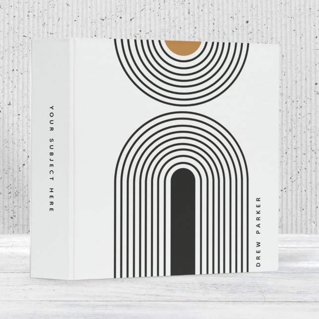 Mid Century Abstract Geometric Modern Minimalist 3 Ring Binder (Creator Uploaded)