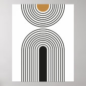 Mid Century Abstract Geometric Modern Minimalist Poster (Front)