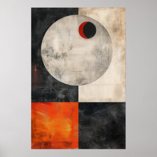 Mid Century Abstract Geometric Modern Minimalist Poster
