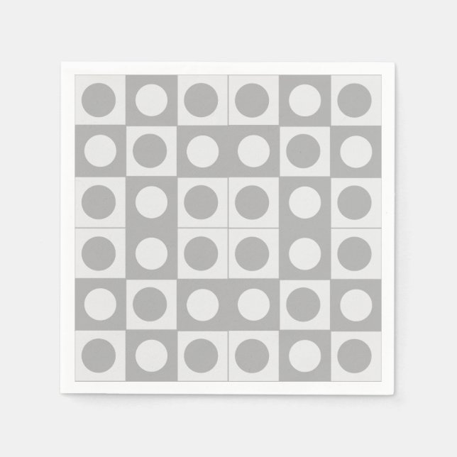 Mid Century Abstract Geometric Pattern Birthday Napkins (Front)