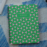Mid Century Abstract Green Pink Geometric Pattern Planner<br><div class="desc">The modern mid-century forest green and pink geometric semi-circle shape pattern planner is ideal for bright color block design lovers. Add a touch contemporary design planner to your daily,  weekly,  and monthly planning.</div>