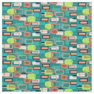 Mid-Century Abstract in Green Fabric