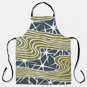 Mid century abstract modern Illustration - Beautif Apron