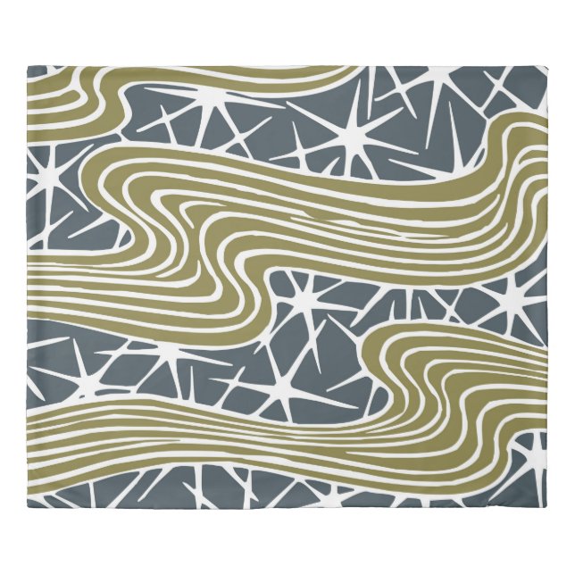 Mid century abstract modern Illustration - Beautif Duvet Cover (Front)