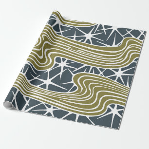 Mid century abstract modern Illustration - Beautif Wrapping Paper