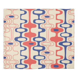 Mid-century abstract: modern seamless design. duvet cover