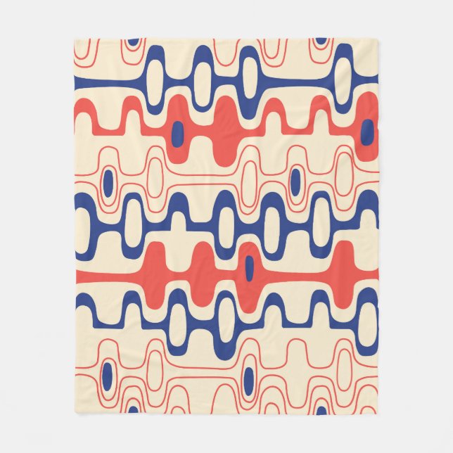 Mid-century abstract: modern seamless design. fleece blanket (Front)