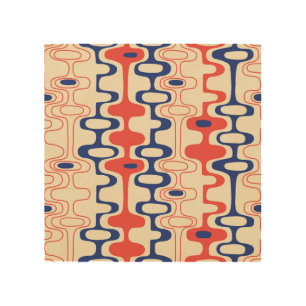 Mid-century abstract: modern seamless design. wood wall art