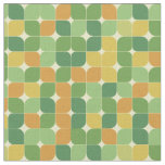 Mid Century Abstract Pattern Green Orange Fabric