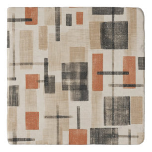 Mid Century Abstract Plaid Trivet