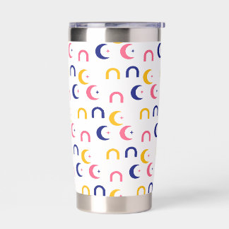 Mid-Century Abstract Shapes Pattern  Insulated Tumbler