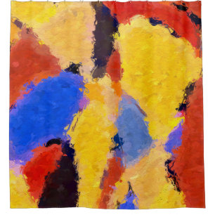 Mid Century Abstract Shower Curtain