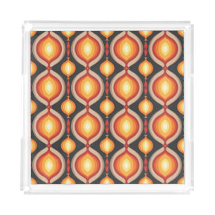 Mid-century art: abstract geometric background. acrylic tray